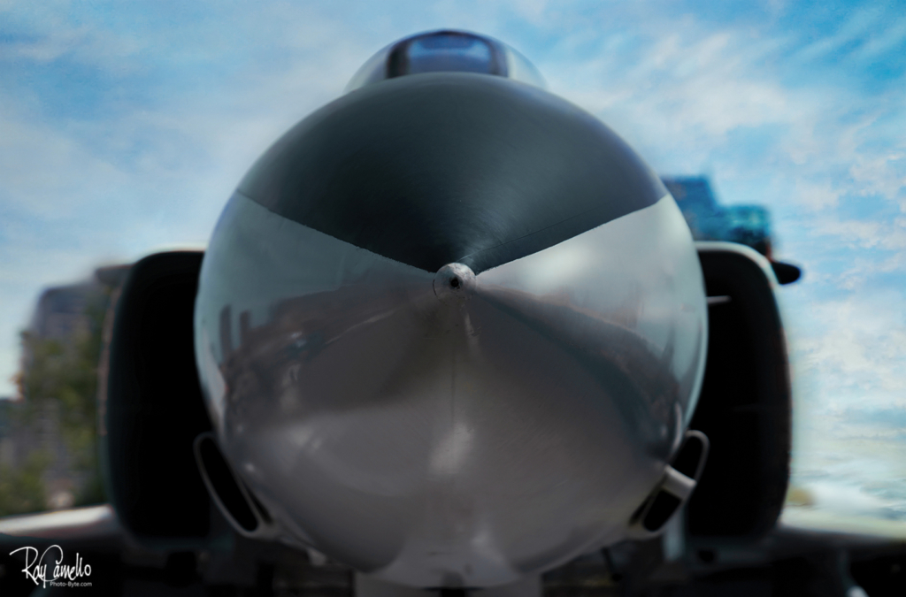 F4 Phantom on a sunny day in San Diego on the U.S.S. Midway Photoshop lightroom edited