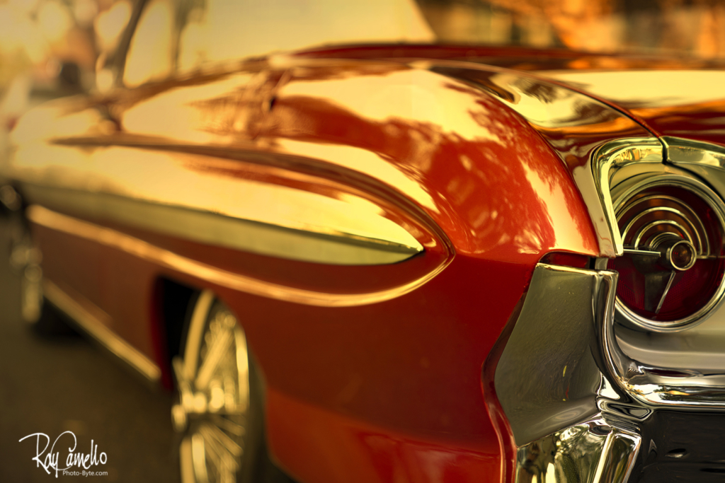 Oldsmobile Starfire adding gold hour colors post process edit